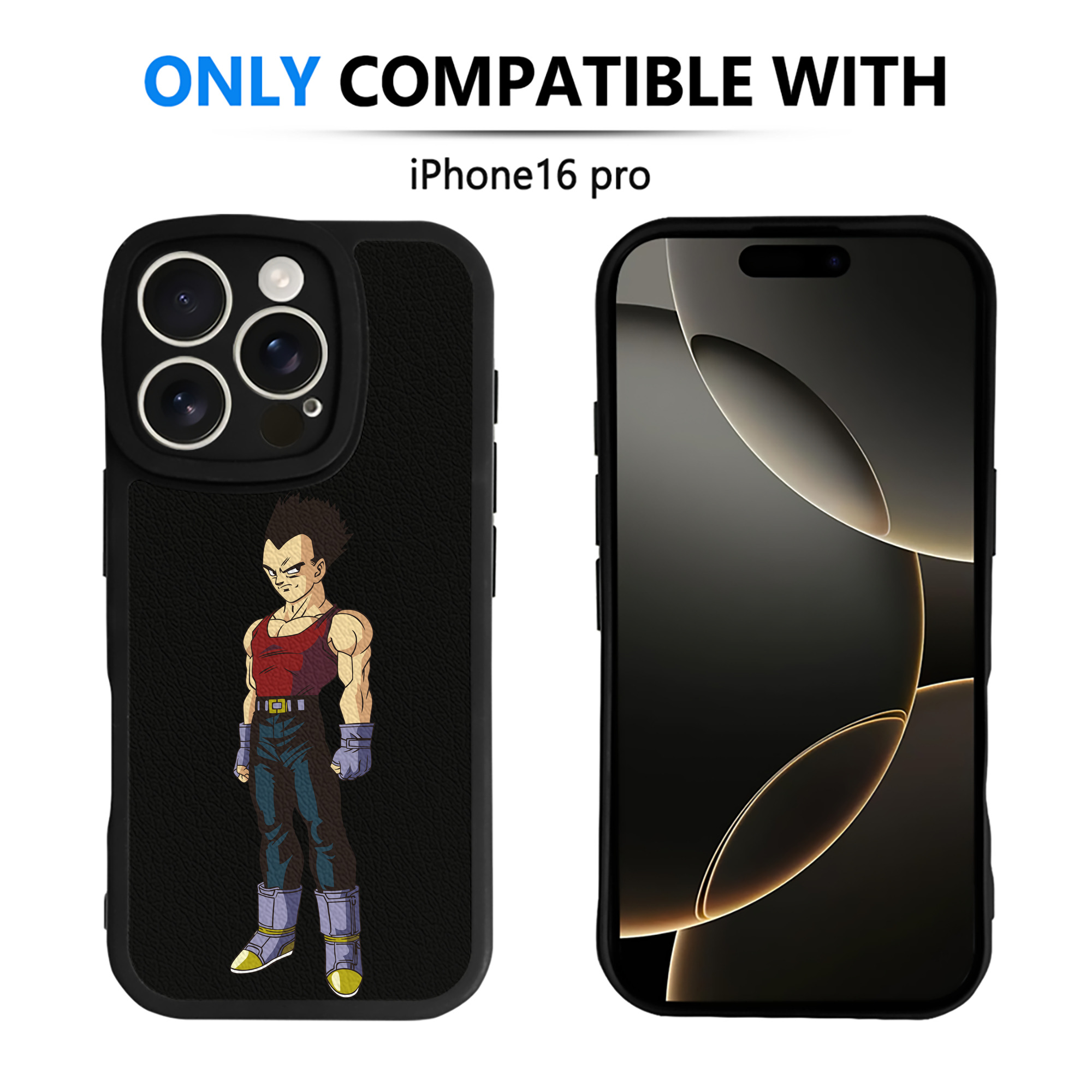 （画像用） ドラゴンボール ベジータ四世（Bejīta Yonsei）DRAGON BALL Vegeta IV 【iPhone 16シリーズ対応】シリコンスマホケース（レザー調） 材質：シリコン